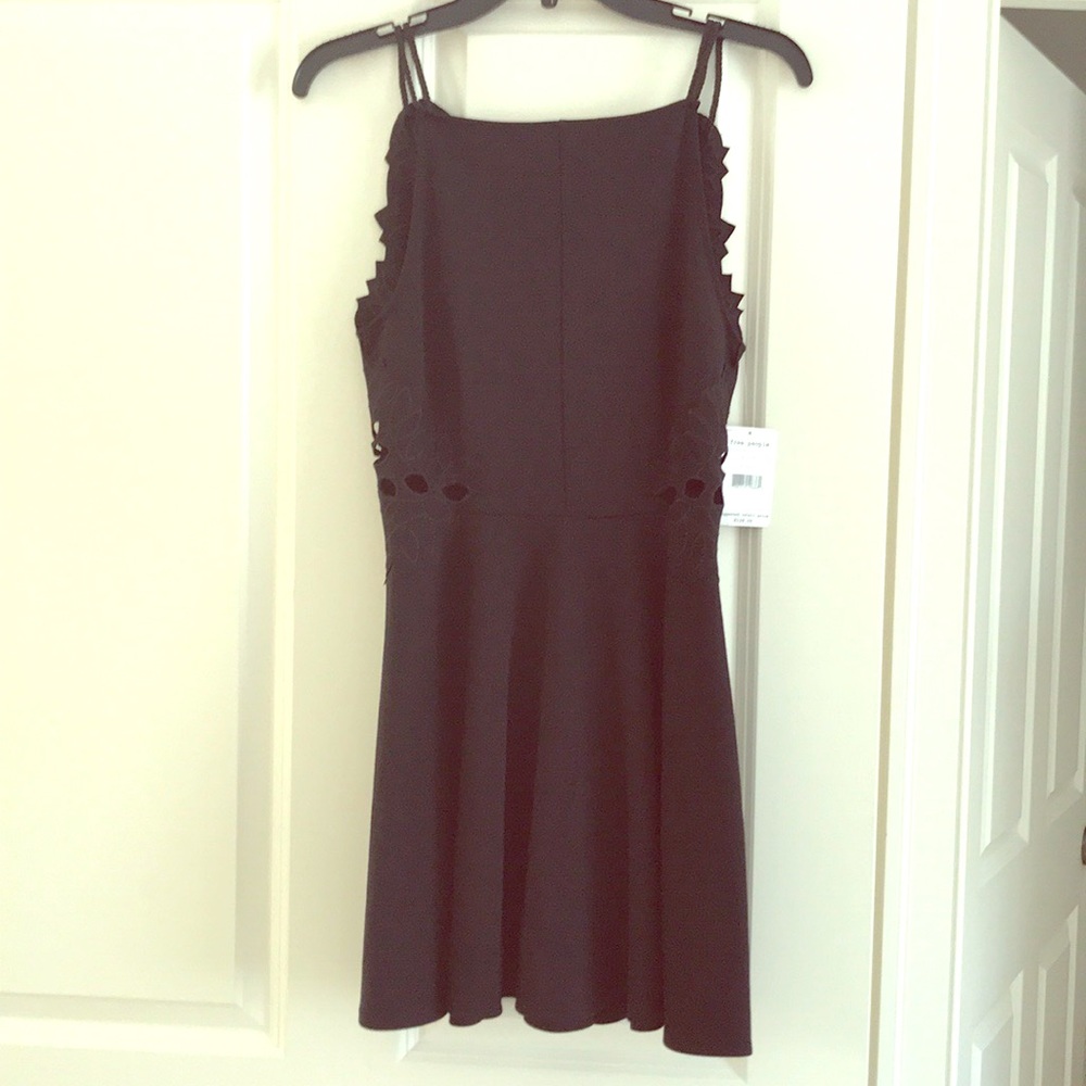 Black free people cut out dress